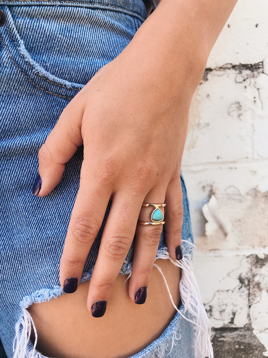 Dainty Ring // Double Bar