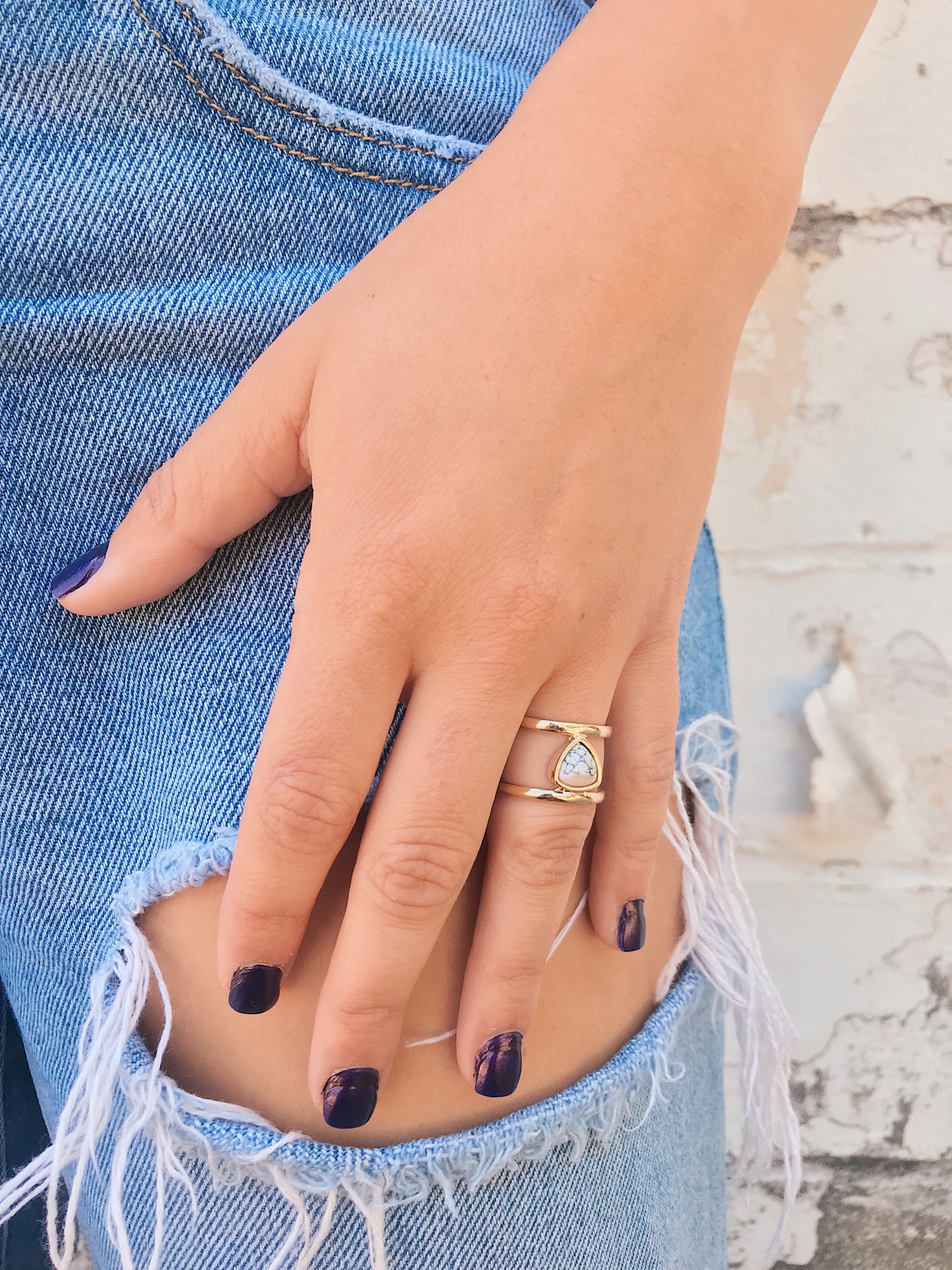 Dainty Ring // Double Bar