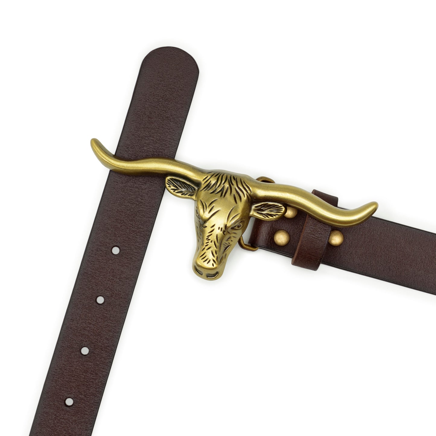 Signature Longhorn Dark Brown belt