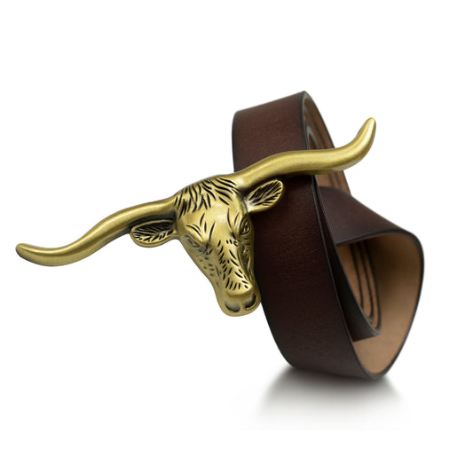 Signature Longhorn Dark Brown belt