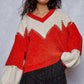 Red and Cream POL Sweater