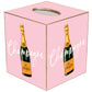 Champagne Please Tissue Box Cover: Pink