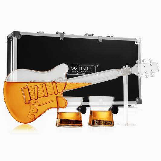 Electric Guitar Decanter & Whiskey Glasses