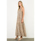 Strap Leopard Print Maxi Dress