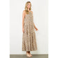 Strap Leopard Print Maxi Dress