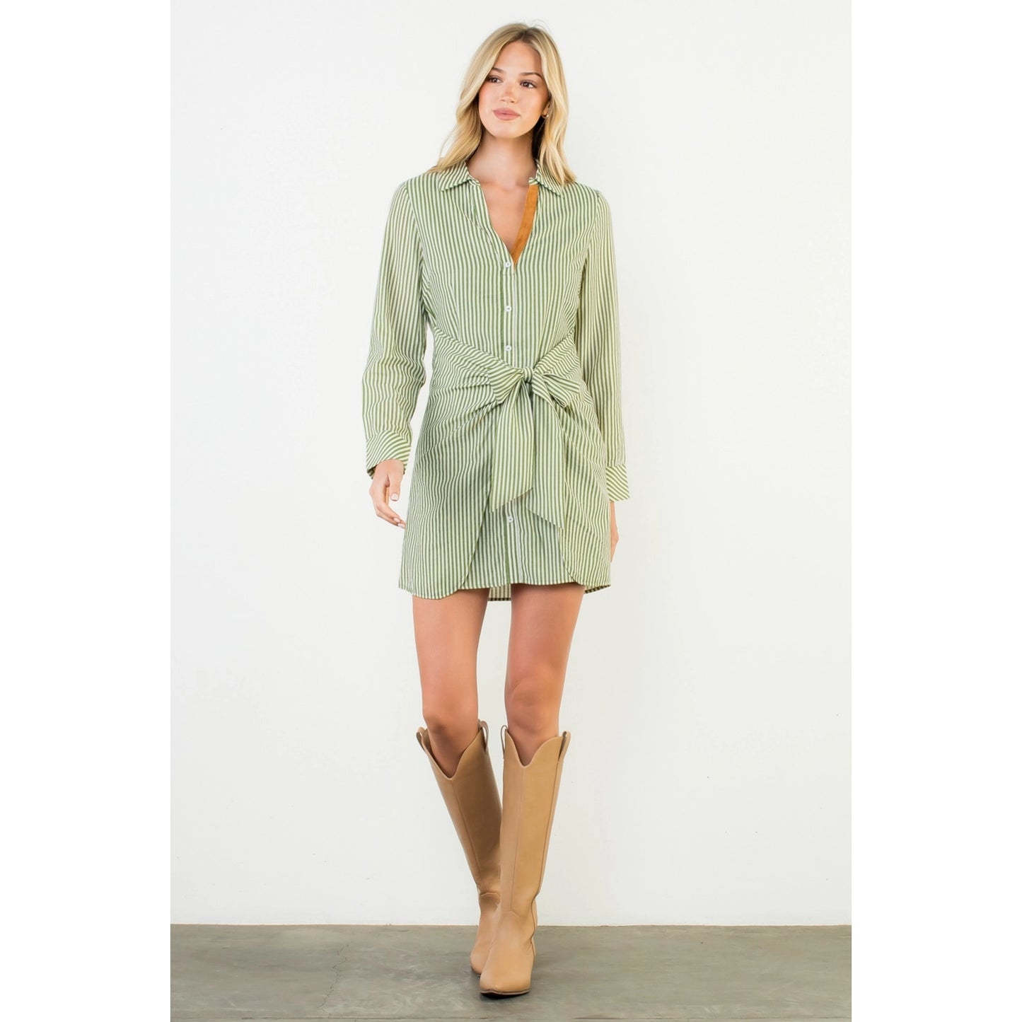 Long Sleeve Striped Dress