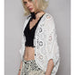 Crochet Woven Cardigan Top