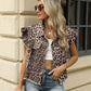 Animal Print Denim Vest