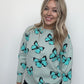 Butterfly sweater: Teal