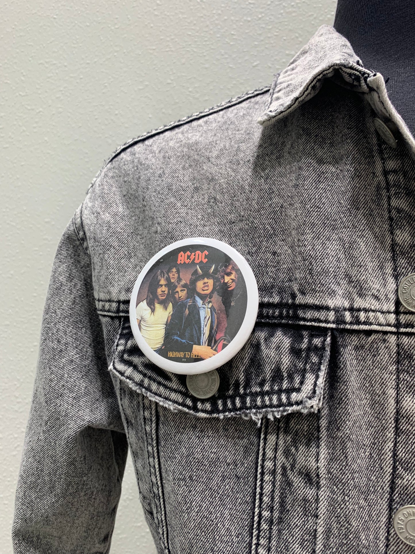 Vintage Repurposed AC/DC 80’s inspired Jacket