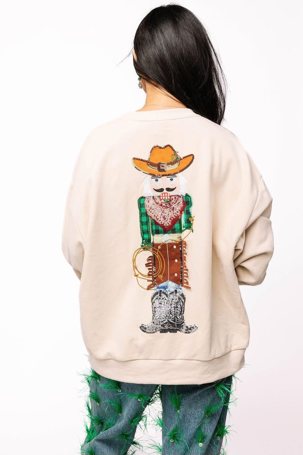 Beige Cowboy Nutcracker Sweatshirt