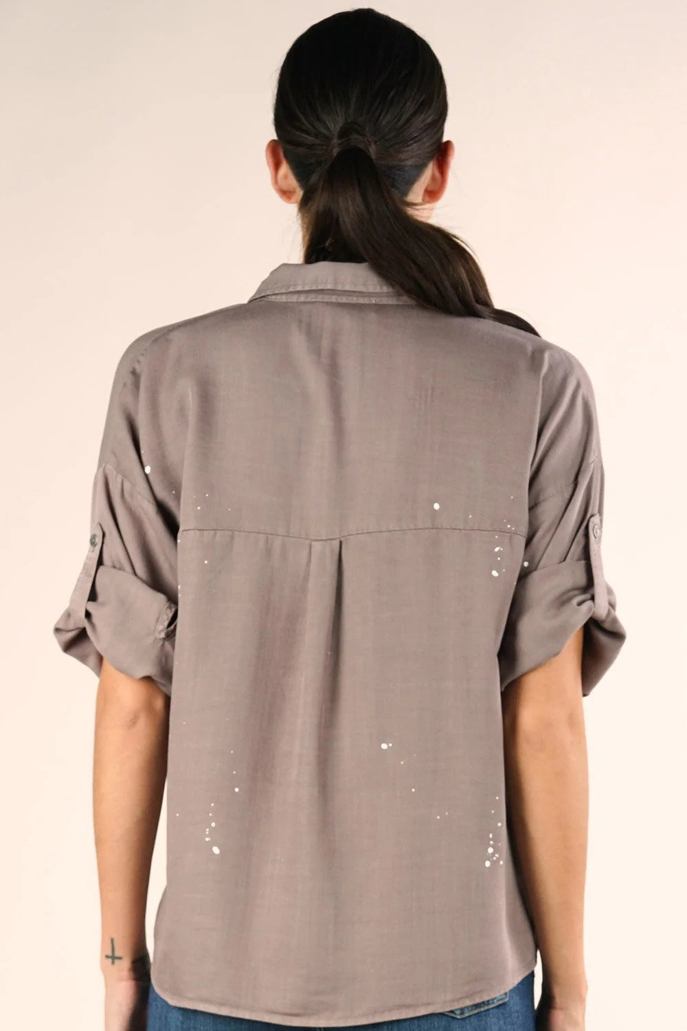 Paint Splatter Tencel Shirt