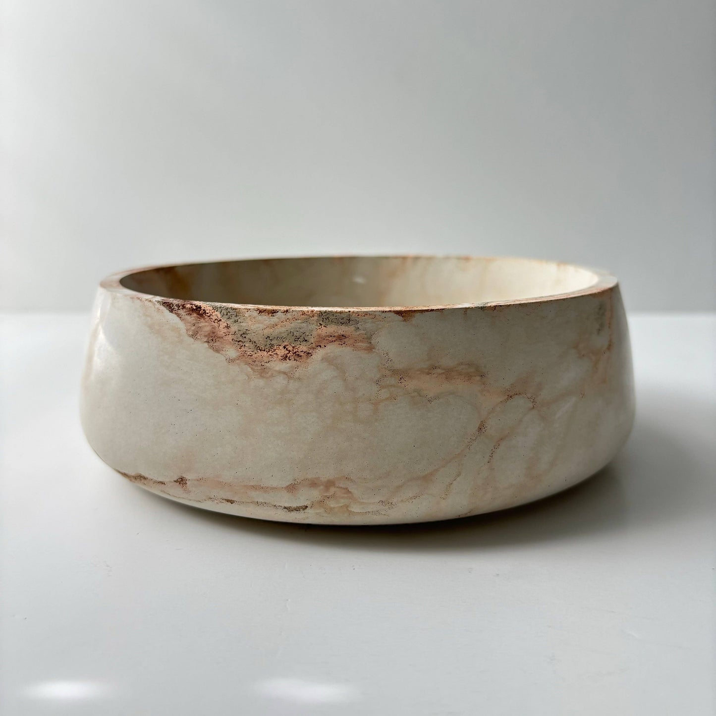 Concrete Bowl: Peach fusion marble / With hole