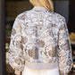 Floral Metallic Jacquard Bomber