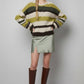 Brushed Stripe Knit Sweater in Multi Green