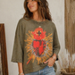 Jaded Gypsy Clothing Dance With The Moon Sweatshirt Olive Sacred Heart