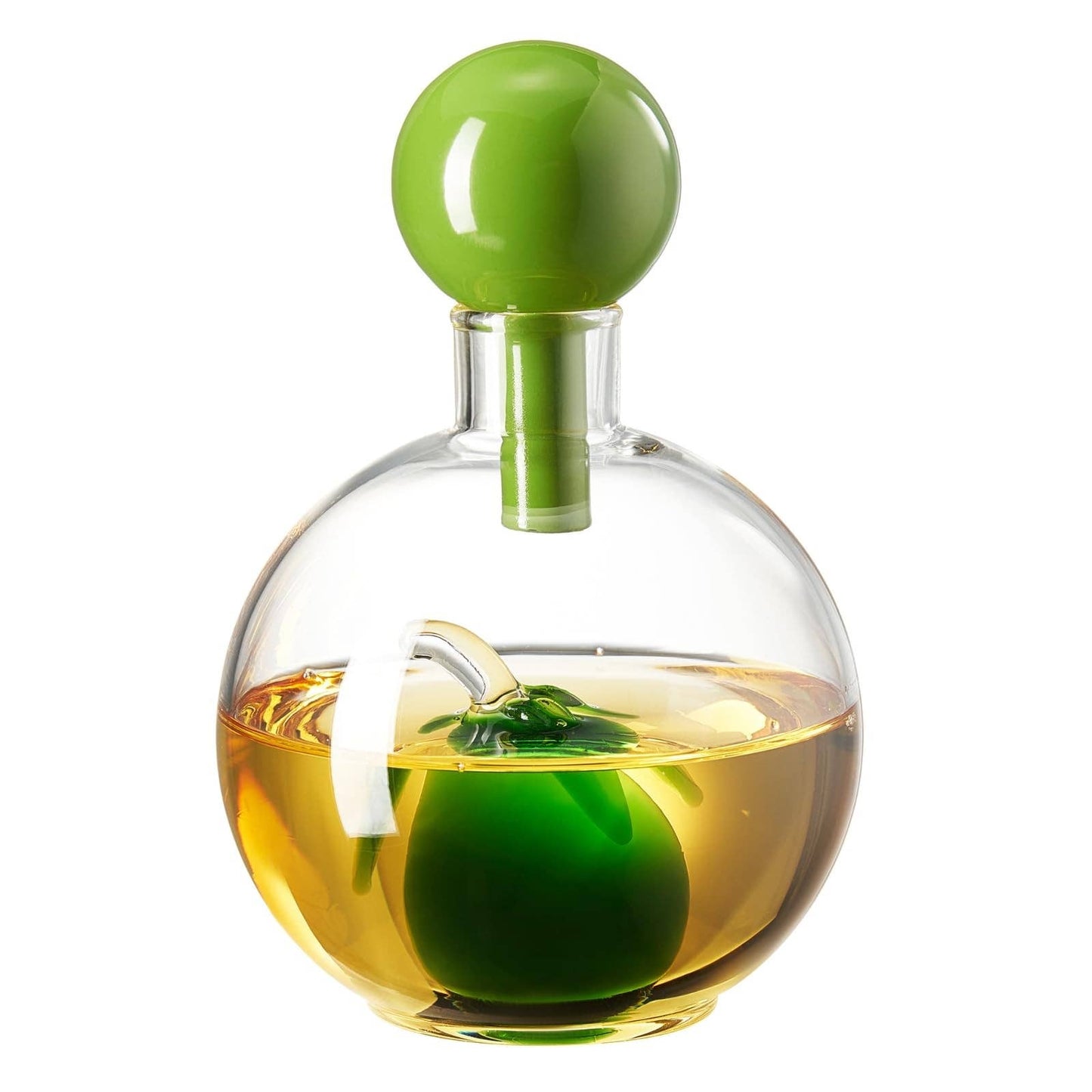 Olive Oil Dispenser Bottle 10oz Glass Cruet with Glass Olive