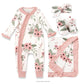 Baby Girl's Jardin Cotton Zippered Romper