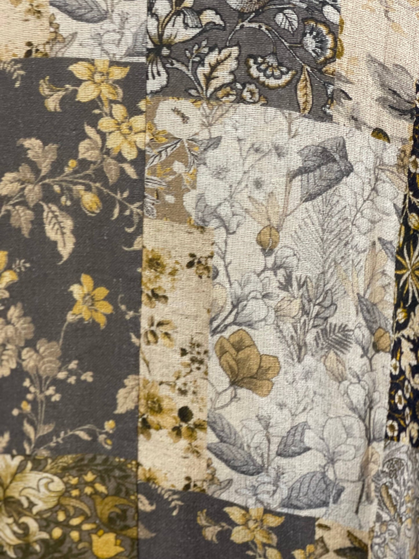 Duster with Gray/Buff Patchwork Print