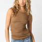 Ribbed Tank Top: Mocha