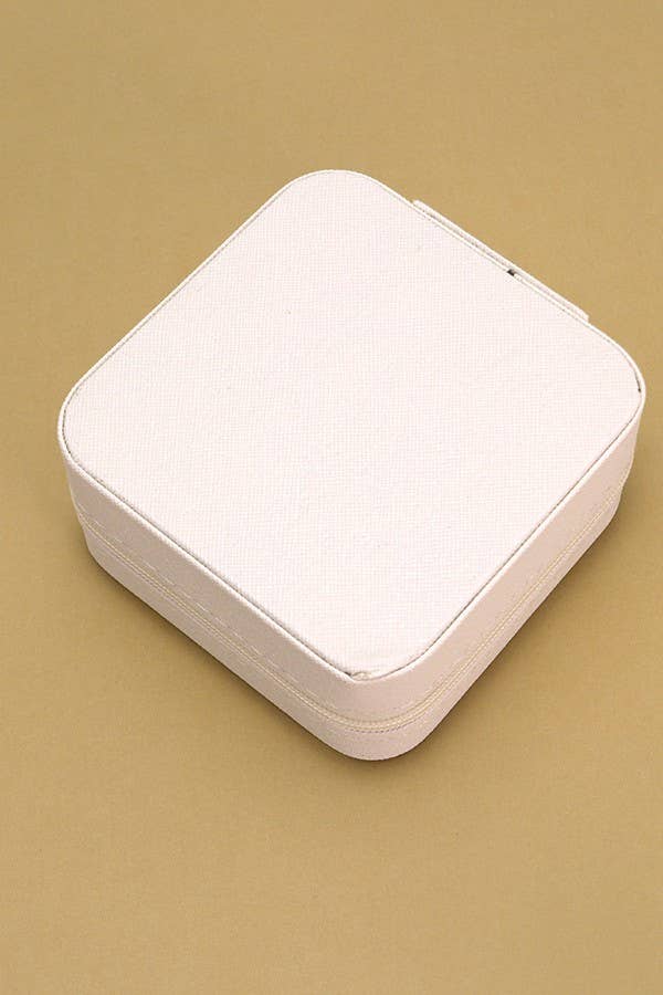 JEWELRY ORGANIZER TRAVEL BOX White