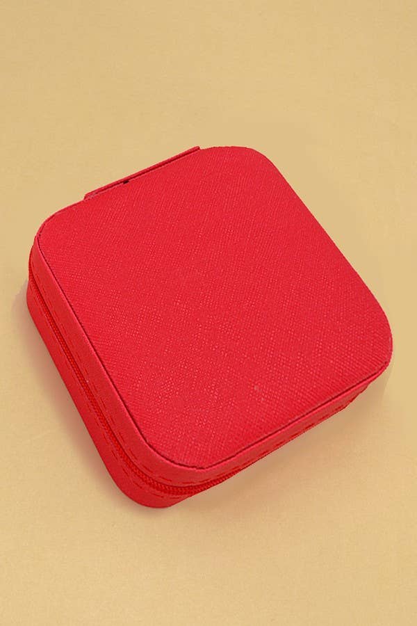 JEWELRY ORGANIZER TRAVEL BOX Red