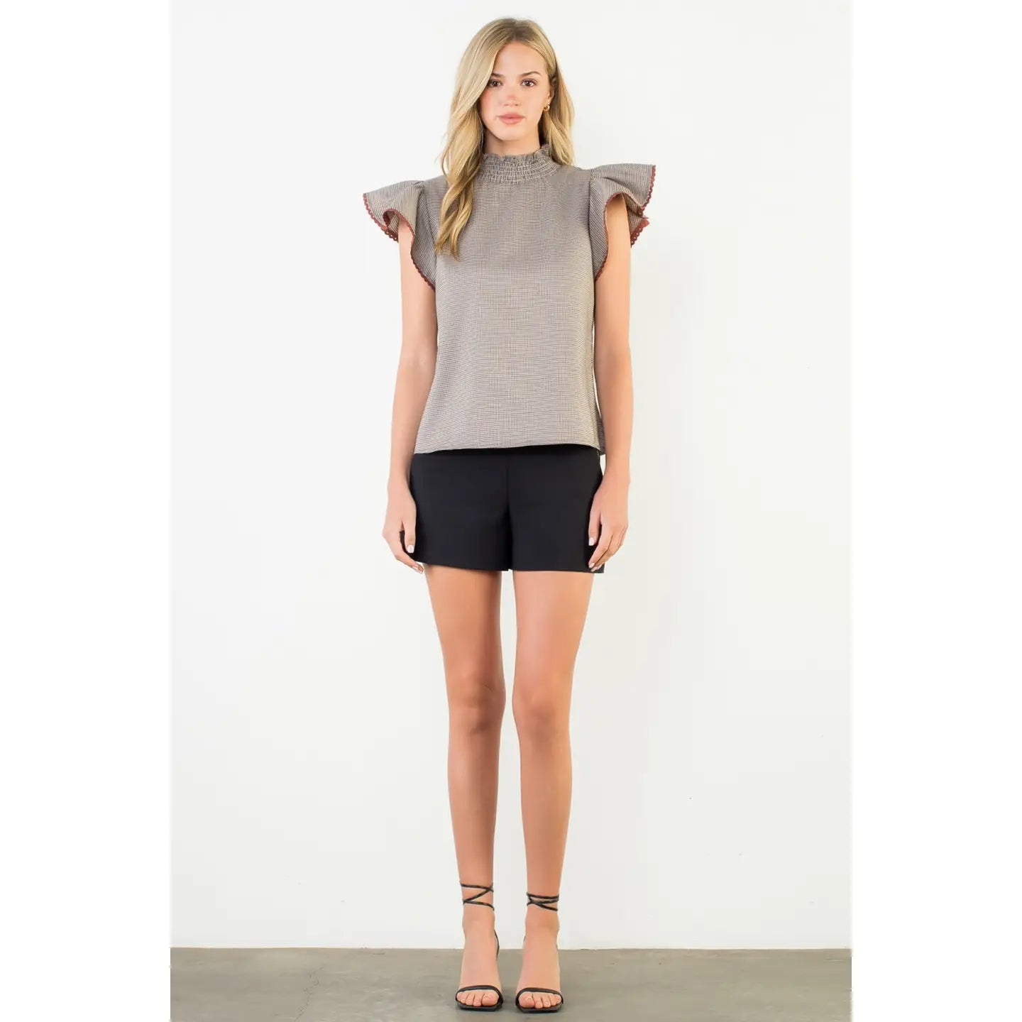 Smocked  Flutter Sleeve Hound