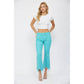 HIGH RISE CROP FLARE: LIGHT BLUE