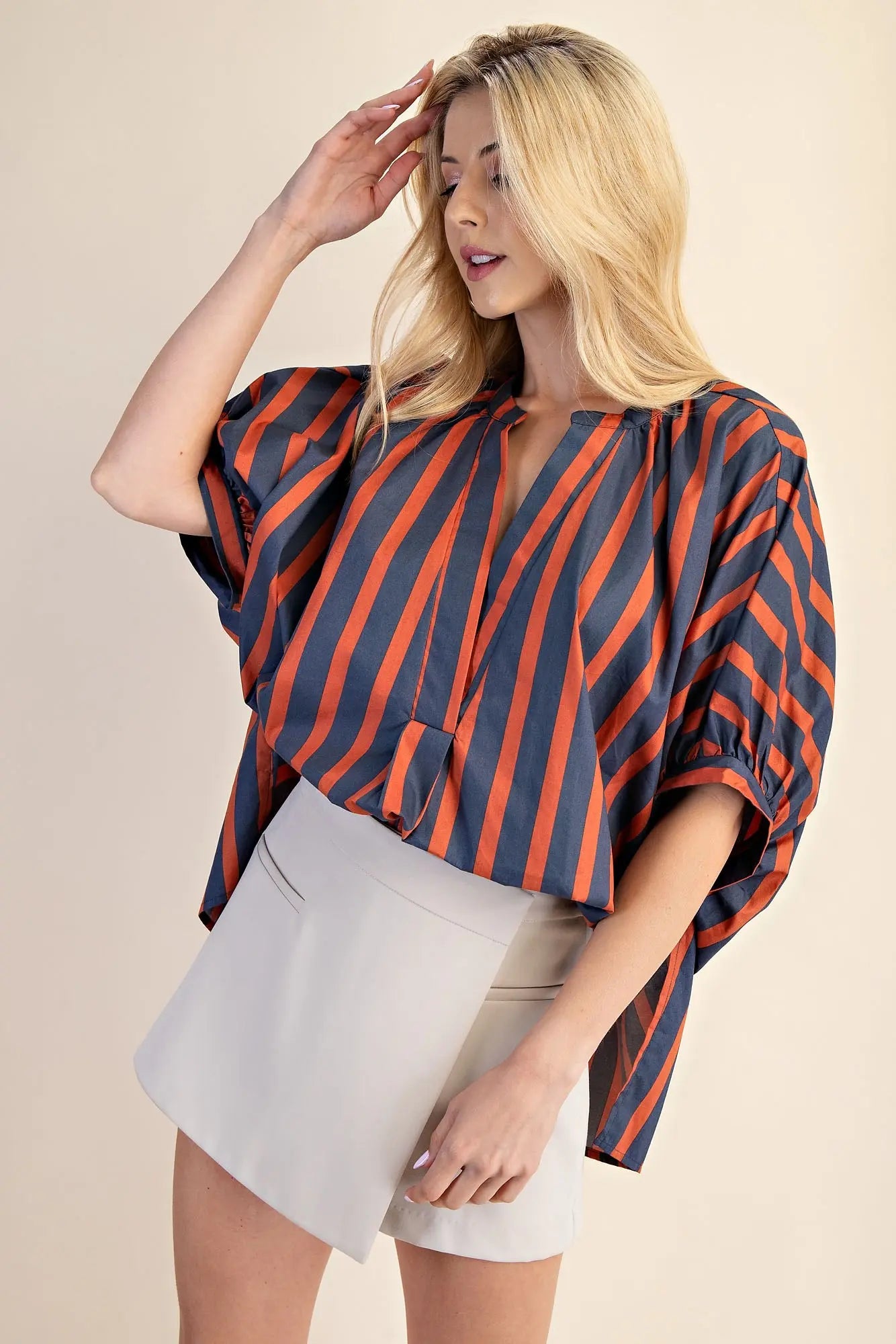 Stripe V-Neck Top