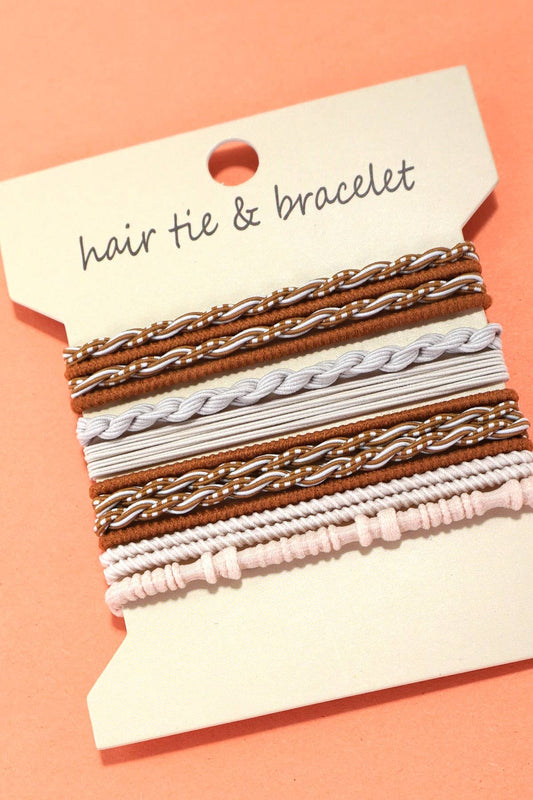 KNOT BRACELET HAIR TIES off White