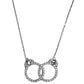 CZ Handcuff Necklace: Black Rhodium