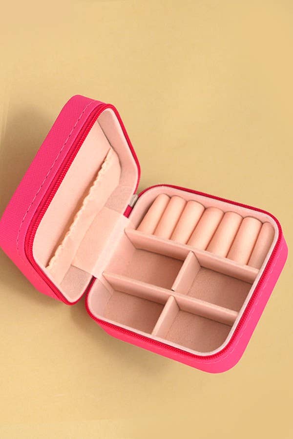 JEWELRY ORGANIZER TRAVEL BOX Pink