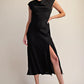 Black Cowl Neck Slip Dress