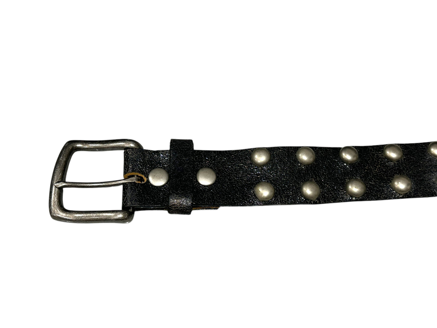 Black Leather Belt w/Gemstones