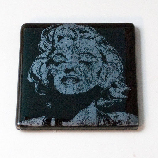 Marilyn Fused Glass Single Coaster