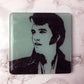 Elvis Sideburns  Handmade Glass Coaster