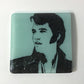 Elvis Sideburns  Handmade Glass Coaster