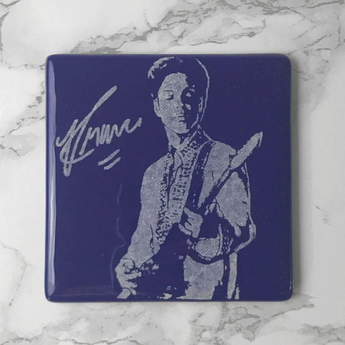 Prince Handmade Fused Glass Bar Coaster