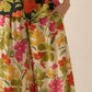 Floral-Print Wide-Leg Drawstring Pants