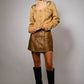 Western Buckle Denim Jacket: WASHED CAMEL