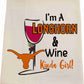 UT Wine Kinda Girl Tea Towel