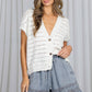 Ladder Trim Ruffle Chambray Denim Shorts Washed Denim