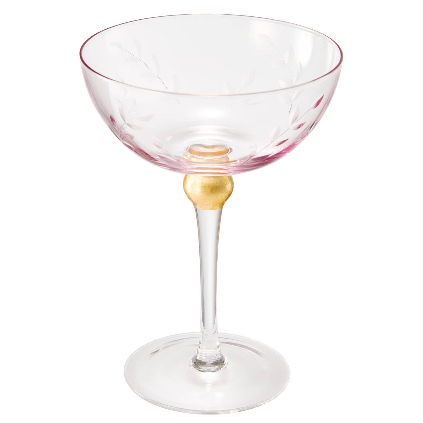 Pallo Tinted Colored Coupe Art Deco Glasses | Set of 4 | 8oz