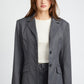 Grey Pinstripe Blazer