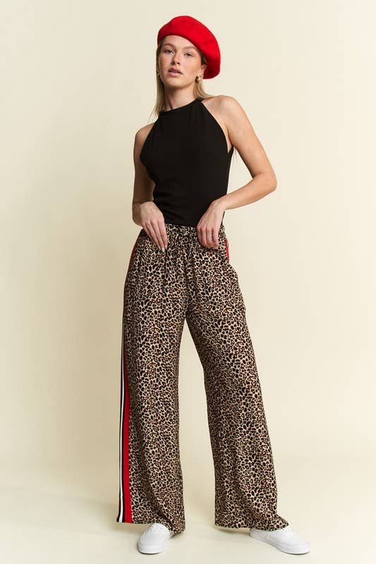 Leopard Print Trouser Pants