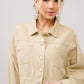 Long Live Cowgirls Patch Twill Denim Jacket: TAUPE
