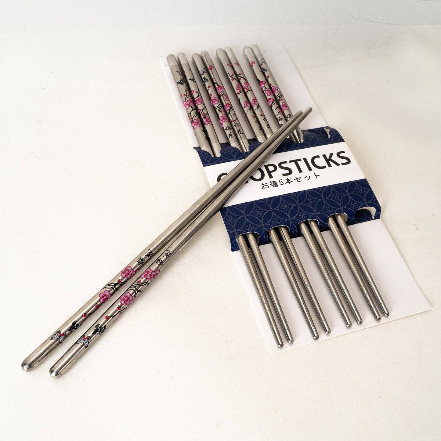 5 Piece Cherry Blossoms Chopsticks Set