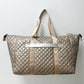 Diamond Gold Metallic Patent Weekender