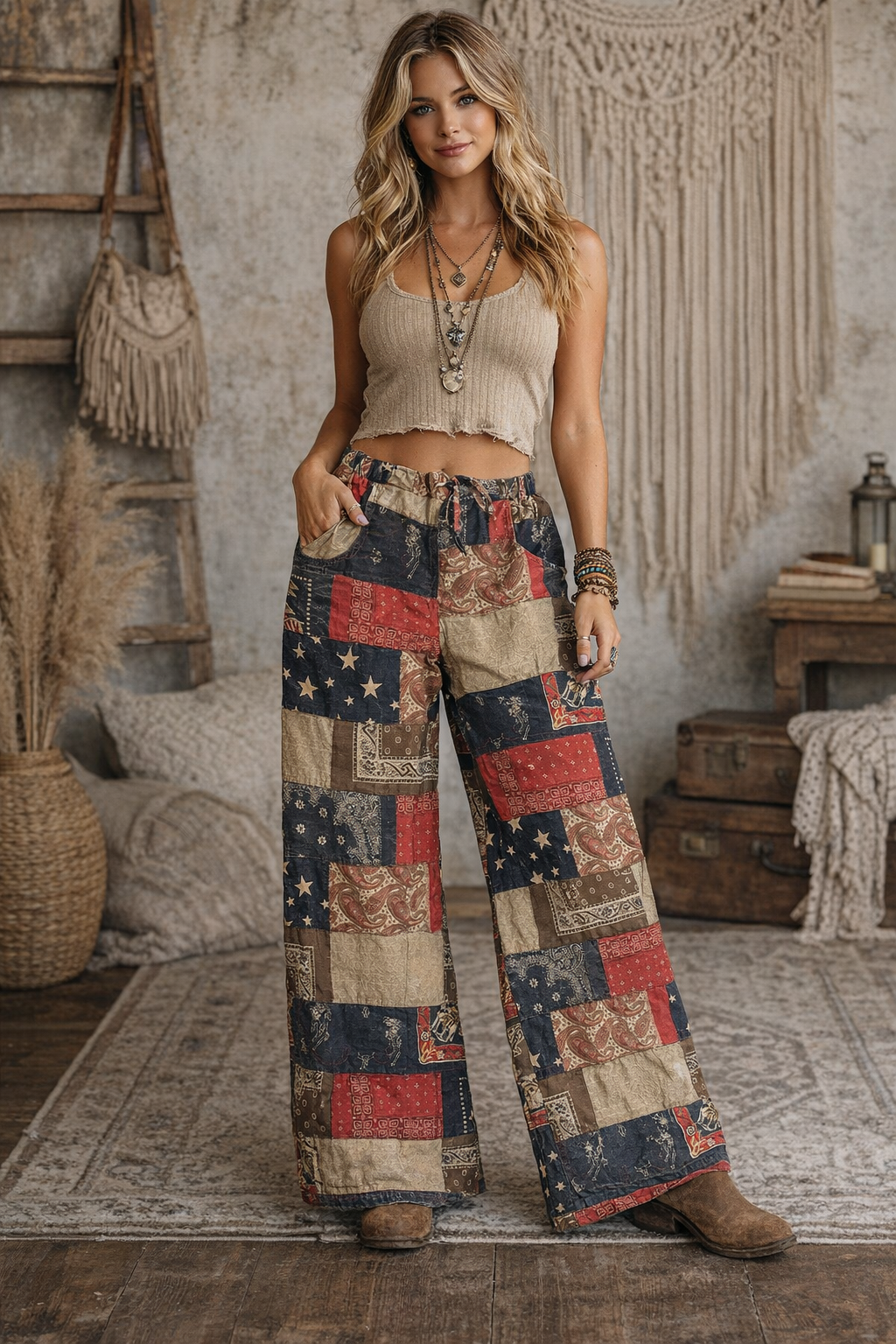 Jaded Gypsy Stars and Stripes forever Pants