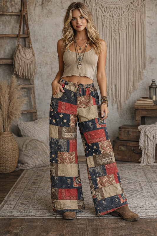 Jaded Gypsy Stars and Stripes forever Pants